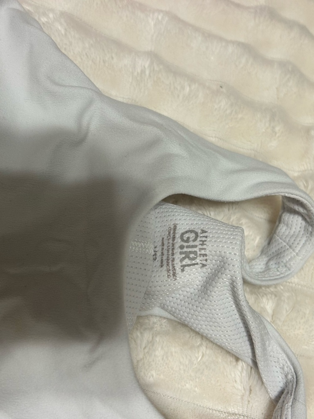 Athleta Girl Light White Racerback Sports Bra